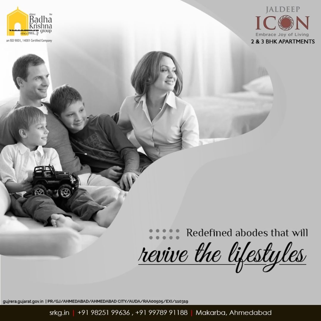 With the right blend of innovation and thoughtful construction; #JaldeepIcon comprises of the redefines abodes that shall revive the lifestyle of its dwellers.

#LuxuryLiving #ShreeRadhaKrishnaGroup #Ahmedabad #RealEstate #SRKG #IconicApartments