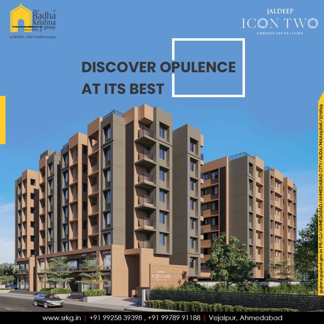Embrace luxury that will speak for itself and discover opulence at its best.

#Icon2 #LuxuryLiving #ShreeRadhaKrishnaGroup #Ahmedabad #RealEstate #SRKG