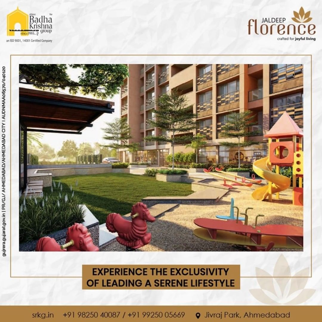 Let your loved ones reside closer to nature and enjoy experiencing the exclusivity of leading a serene lifestyle.

#JaldeepFlorence #Launchingsoon #LuxuryLiving #ShreeRadhaKrishnaGroup #Ahmedabad #RealEstate #SRKG