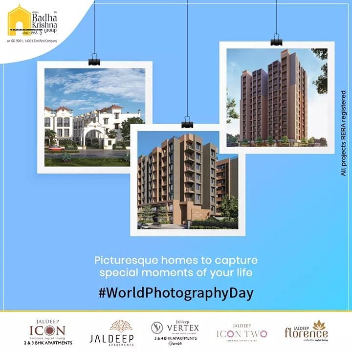 Picturesque homes to capture special moments of your life.

#WorldPhotographyDay #PicturePerfect #WorldPhotographyDay2020 #ShreeRadhaKrishnaGroup #Ahmedabad #RealEstate #SRKG