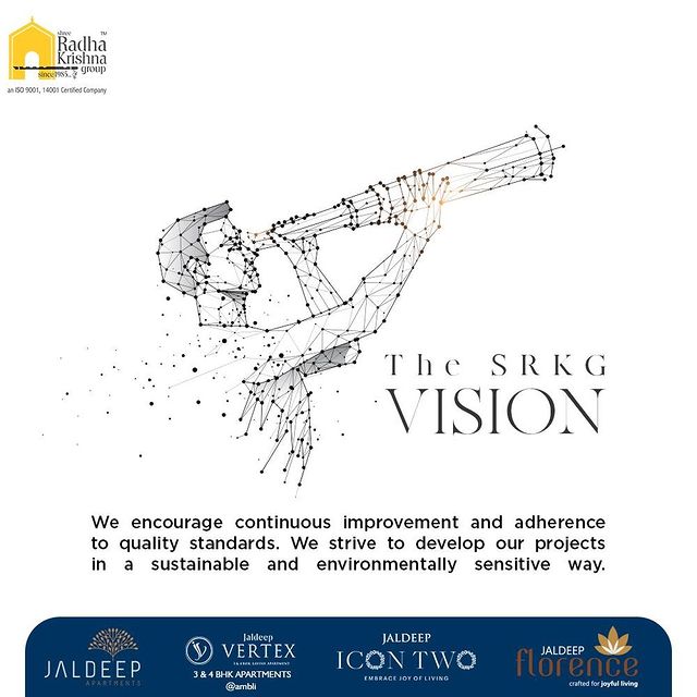 Our Vision

We encourage continuous improvement and adherence to quality standards. We strive to develop our projects in a sustainable and environmentally sensitive way.

We emphasis that “coming together is an initiative, keeping together is progressive journey, and working together is achieving goals.”

#ShreeRadhaKrishnaGroup #RadhaKrishnaGroup #SRKG #Ahmedabad #RealEstate