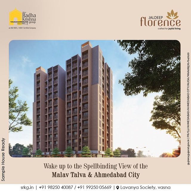 Start your day by soaking in the fresh air and taking in the spellbinding view of the Malav Talav & the entirety of Ahmedabad City at Jaldeep Florence by SRKG Group.

#JaldeepFlorence #Amenities #LuxuryLiving #RadhaKrishnaGroup #ShreeRadhaKrishnaGroup #JivrajPark #Ahmedabad #RealEstate #SRKG