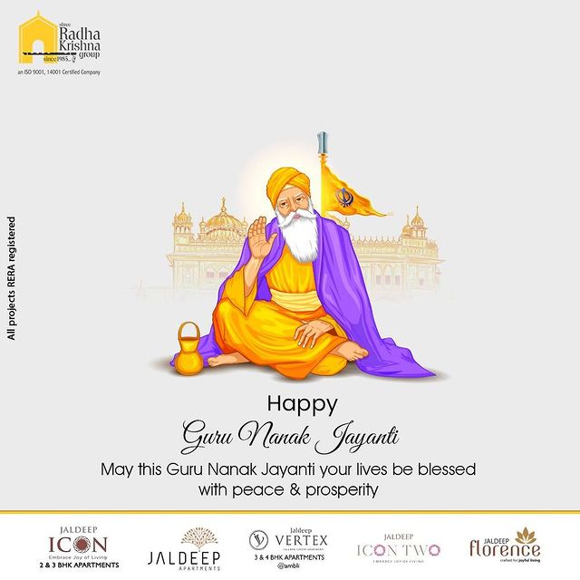 May this Guru Nanak Jayanti your lives be blessed with peace & prosperity.

#GuruNanak #GuruNanakJayanti #GuruNanakJayanti2021 #Festival #IndianFestival #Blessings #ShreeRadhaKrishnaGroup #RadhaKrishnaGroup #SRKG #Ahmedabad #RealEstate