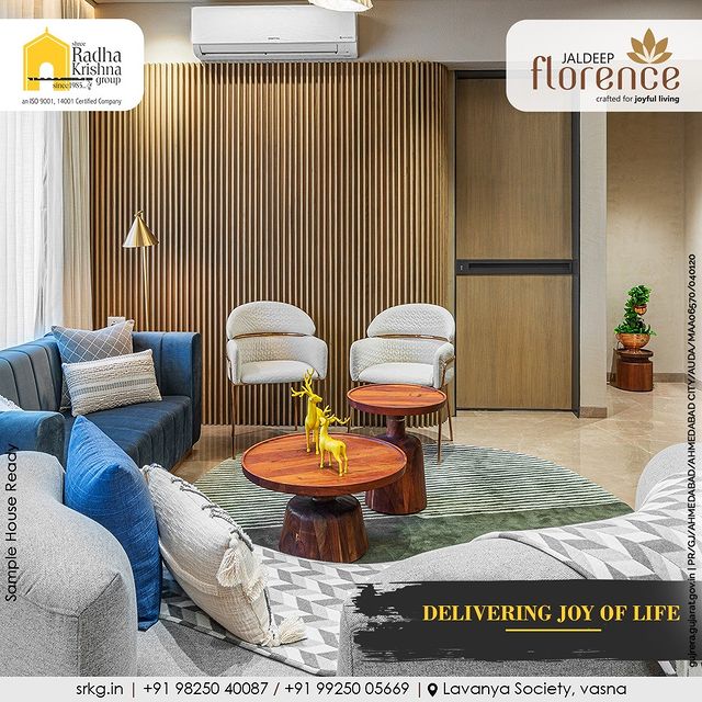 Our mission is to bring joy to urban dwellers. Avoid the hustle and bustle of your daily routine and indulge in the tranquility. 

#JaldeepFlorence #Amenities #LuxuryLiving #RadhaKrishnaGroup #ShreeRadhaKrishnaGroup #JivrajPark #Ahmedabad #RealEstate #SRKG