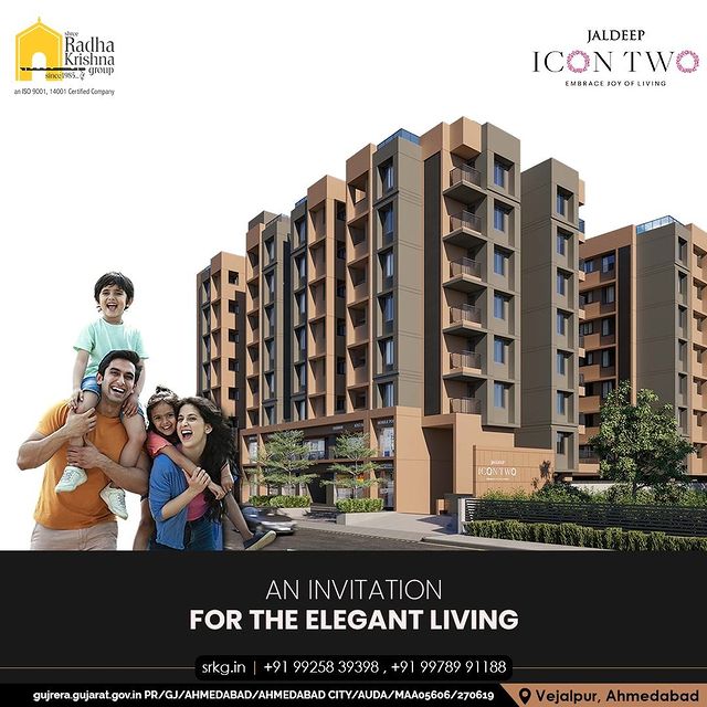 We invite you to come and live the exquisite lifestyle you've always desired. Possess a home that satisfies your desires.

#JaldeepIconTwo #IconTwo #LuxuryLiving #ShreeRadhaKrishnaGroup #RadhaKrishnaGroup #SRKG #Vejalpur #Makarba #Ahmedabad #RealEstat