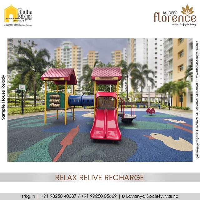 Feel comfortable and spend memorable moments with your loved ones at your dream house, relive your childhood days with your children, and rejuvenate yourself for the hectic weekdays.

#JaldeepFlorence #Amenities #LuxuryLiving #RadhaKrishnaGroup #ShreeRadhaKrishnaGroup #JivrajPark #Ahmedabad #RealEstate #SRKG