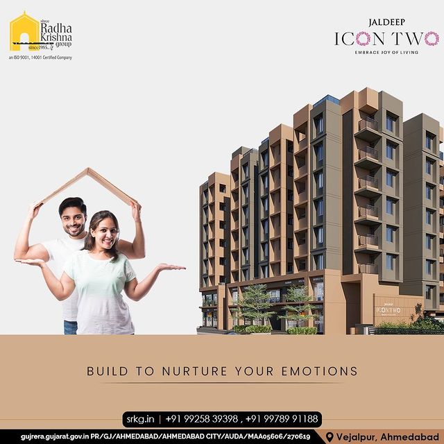 We're creating your ideal home, one in which you may express all of your feelings and spend many joyful times.

#JaldeepIconTwo #IconTwo #LuxuryLiving #ShreeRadhaKrishnaGroup #RadhaKrishnaGroup #SRKG #Vejalpur #Makarba #Ahmedabad #RealEstat