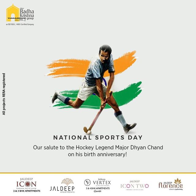 Our salute to the Hockey Legend Major Dhyan Chand on his birth anniversary! 

He is an ideal exemplary sportsperson in Indian History! 

#NationalSportsDay #SportsDay2022 #MajorDhyanChandSingh #BirthAnniversary #SportsDay #Athletes #India #ShreeRadhaKrishnaGroup #Ahmedabad #RealEstate #SRKG