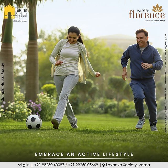 Make walking a habit to help you learn to live an active lifestyle. Spend a leisurely evening stroll in the garden and maintain an active way of life.

#JaldeepFlorence #Amenities #LuxuryLiving #RadhaKrishnaGroup #ShreeRadhaKrishnaGroup #JivrajPark #Ahmedabad #RealEstate #SRKG