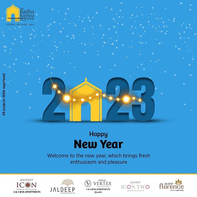 Welcome to the new year, which brings fresh enthusiasm and pleasure.

#HappyNewYear #NewYear #NewYear2023 #Welcome2023 #NewYearWishes #NewYearResolution #NewYearMotivation #Builders #RealEstate #SRKG #ShreeRadhaKrishnaGroup #Ahmedabad