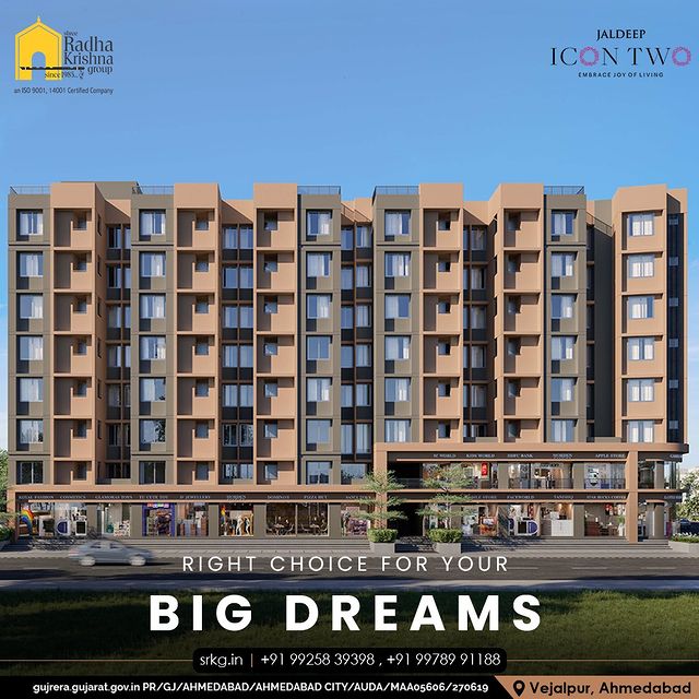 Unlock the door to your dream home, a place of luxury and comfort where memories and dreams are made. 

#JaldeepIconTwo #IconTwo #Peaceful #PeacefulLocation #Locatoin #LuxuryLiving #ShreeRadhaKrishnaGroup #RadhaKrishnaGroup #SRKG #Vejalpur #Makarba #Ahmedabad #RealEstate