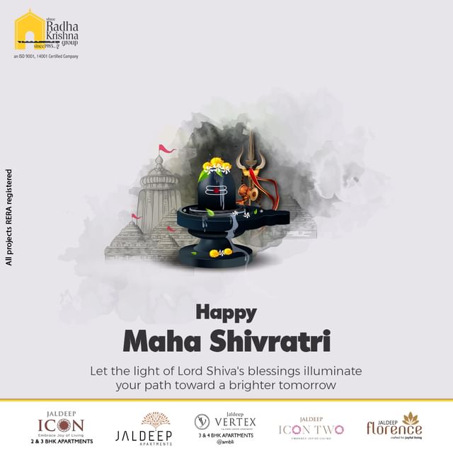 Let the light of Lord Shiva's blessings illuminate your path toward a brighter tomorrow.

#MahaShivratri2023 #MahaShivratri #ShivratriCelebration #MahaShivaratriWishes #ShivaBlessings #LordShiva #HarHarMahadev #OmNamahShivaya #IndianCelebration #FestivalsofIndia #Builders #RealEstate #Ahmedabad #SRKG #JaldeepFlorence #ShreeRadhaKrishnaGroup #JivrajPark #Ahmedabad