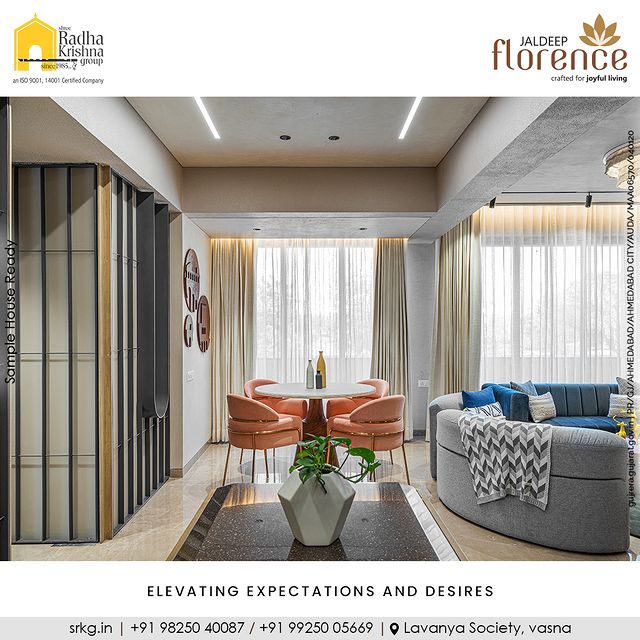 Get ready to elevate your expectations and desires at Jaldeer Florence, where we offer you a haven of comfort in the heart of the city.

#JaldeepFlorence #Amenities #LuxuryLiving #RadhaKrishnaGroup #ShreeRadhaKrishnaGroup #JivrajPark #Ahmedabad #RealEstate #SRKG
