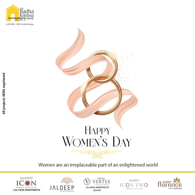 Women are an irreplaceable part of an enlightened world

#HappyInternationalWomensDay #InternationalWomensDay #SHEROES #BreaktheBias #IWD2023 #WomenEmpowerment #EqualityforAll #StrongWomenStrongerWorld #ShreeRadhaKrishnaGroup #Builders #RealEstate #SRKG #Ahmedabad