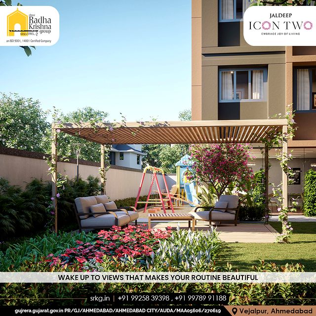 Begin your day with a view that elevates your routine. With stunning scenery that inspires and invigorates, buy a home that sets the tone for a beautiful day.

#luxurylifestyle #jaldeepicontwo #amenities #luxurious #living #radhakrishnagroup #shreeradhakrishnagroup #jivrajpark #ahmedabad #realestate #srkg