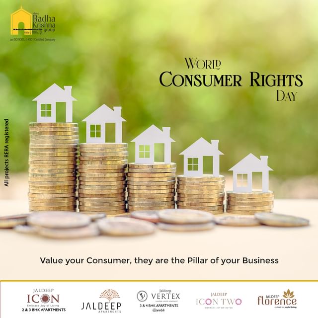 Value your Consumer, they are the Pillar of your Business. 

#ConsumerRightsDay2023 #ConsumerRightsDay #ConsumerProtection #KnowYourRIghts #ConsumerAwareness  #RightToInformation #ConsumerFirst #Quality #ProtectConsumersRights #radhakrishnagroup #shreeradhakrishnagroup #jivrajpark #ahmedabad #realestate #srkg