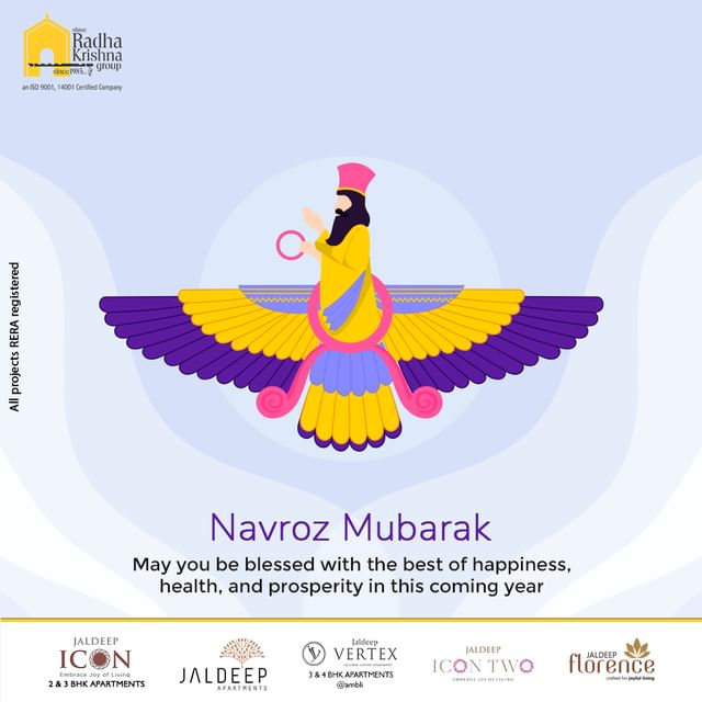 May you be blessed with the best of happiness, health, and prosperity in this coming year

#Navroz #Navroz2023 #NavrozMubarak #ParsiNewYear #HappyNavroz #SRKG #RadhaKrishnaGroup #ShreeRadhaKrishnaGroup #RealEstate #Ahmedabad