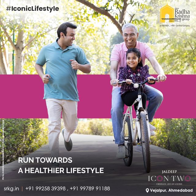 Get ready to embrace the joy of living while running towards a healthier lifestyle at Jaldeep Icon Two.

State-of-the-art homes located in a setting that encourages you to seek fulfillment and appreciate the riches of life.

#IconicLifestyle #Healthyifestyle #HealthyYour #HealthierLife #FitnessGoals #PassionforFitness #IconicHomes #luxurylifestyle #luxuryrealestate #jaldeepicontwo #amenities #luxurious #living #radhakrishnagroup #shreeradhakrishnagroup #jivrajpark #ahmedabad #realestate #srkg