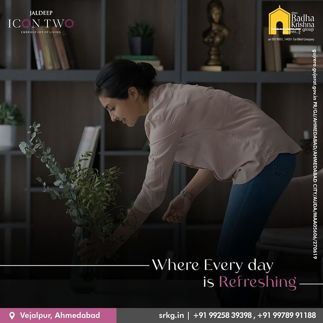 An oasis of rejuvenation and inspiration awaits in this captivating home, where each day unfolds with refreshing serenity, sparking creativity, and boundless possibilities.

#IconicLifestyle #ExclusiveHomes #RedfeningLuxury #LuxuryHomes #IconicHomes #LuxuryLifestyle #LuxuryRealestate #JaldeepIconTwo #Amenities #Luxurious #Living #RadhaKrishnaGroup #ShreeRadhaKrishnaGroup #Jivrajpark #Ahmedabad #Realestate #SRKG