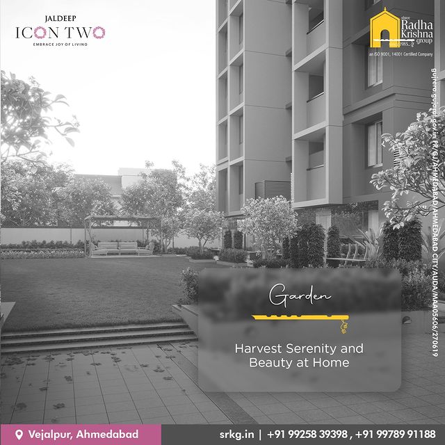 Breathe life into every corner, where nature's beauty thrives, and tranquility embraces you. Discover the serenity and joy of garden, right at home.

#IconicLifestyle #ExclusiveHomes #RedfeningLuxury #LuxuryHomes #IconicHomes #LuxuryLifestyle #LuxuryRealestate #JaldeepIconTwo #Amenities #Luxurious #Living #RadhaKrishnaGroup #ShreeRadhaKrishnaGroup #Jivrajpark #Ahmedabad #Realestate #SRKG
