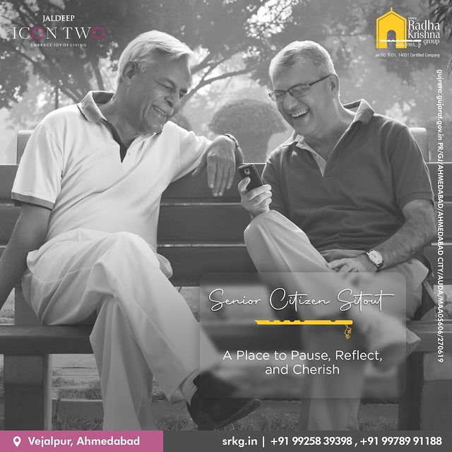 A Place where Time Slows Down, Memories Resurface, and Hearts Connect. Embrace the Serenity, Pause to Reflect, and Cherish Life's Beautiful Moments in the Company of Beloved Seniors.

#IconicLifestyle #ExclusiveHomes #RedfeningLuxury #LuxuryHomes #IconicHomes #LuxuryLifestyle #LuxuryRealestate #JaldeepIconTwo #Amenities #Luxurious #Living #RadhaKrishnaGroup #ShreeRadhaKrishnaGroup #Jivrajpark #Ahmedabad #Realestate #SRKG