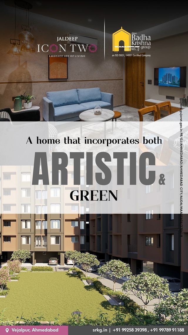 A tranquil oasis of artistry and sustainability awaits at Jaldeep Icon Two, where beauty and creativity unite with the freshness of green living.

Embrace modern living that celebrates both aesthetics and nature.

#ArtisticElegance #GreenLiving #JaldeepIconLiving #IconTwoLiving #EleganceAndGreenery #MagnificentGardens #LushSurroundings #Tranquility #Sophistication #LuxuryLiving #BreathtakingCharm #RadhaKrishnaGroup #ShreeRadhaKrishnaGroup #Jivrajpark #Ahmedabad #Realestate #SRKG