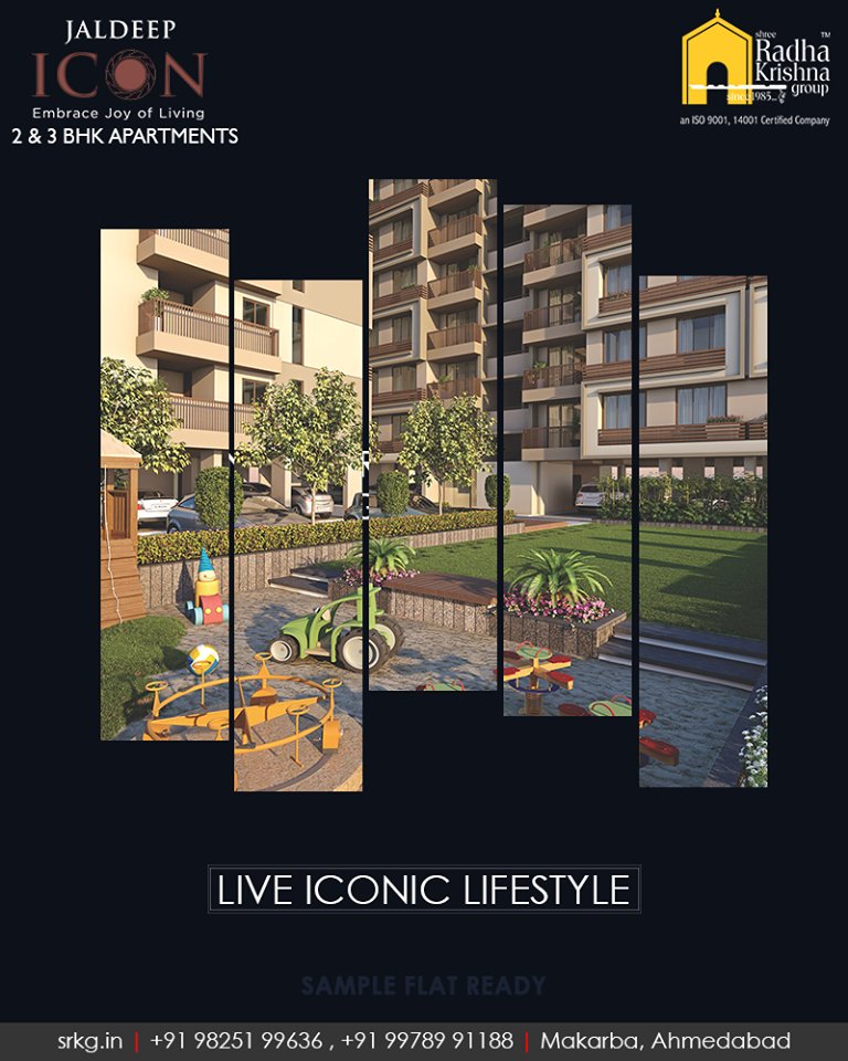 #JaldeepIcon, thoughtfully designed homes for a supreme lifestyle

#SampleFlatReady #2and3BHKApartments #LuxuryLiving #ShreeRadhaKrishnaGroup #Makarba #Ahmedabad https://t.co/5pes7Q4aRq
