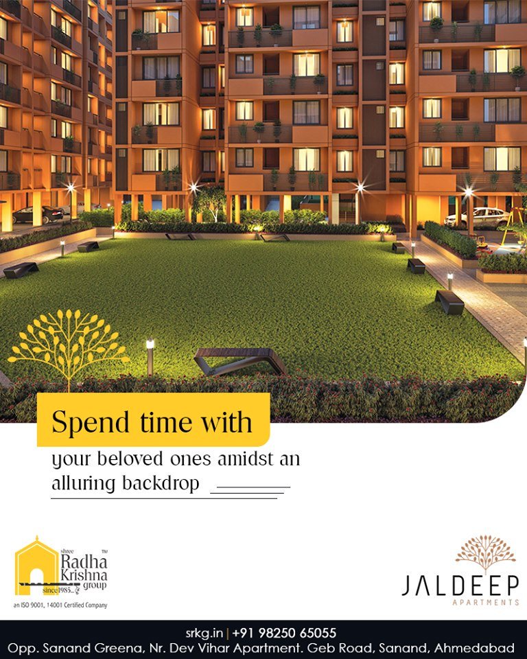 Time is the most precious present for your loved ones! Spend time with your beloved ones amidst an alluring backdrop of #JaldeepApartment.

#AlluringApartments #ExpanseOfElegance #LuxuryLiving #ShreeRadhaKrishnaGroup #Ahmedabad #RealEstate #SRKG #IconicApartments https://t.co/b3QQObz75z
