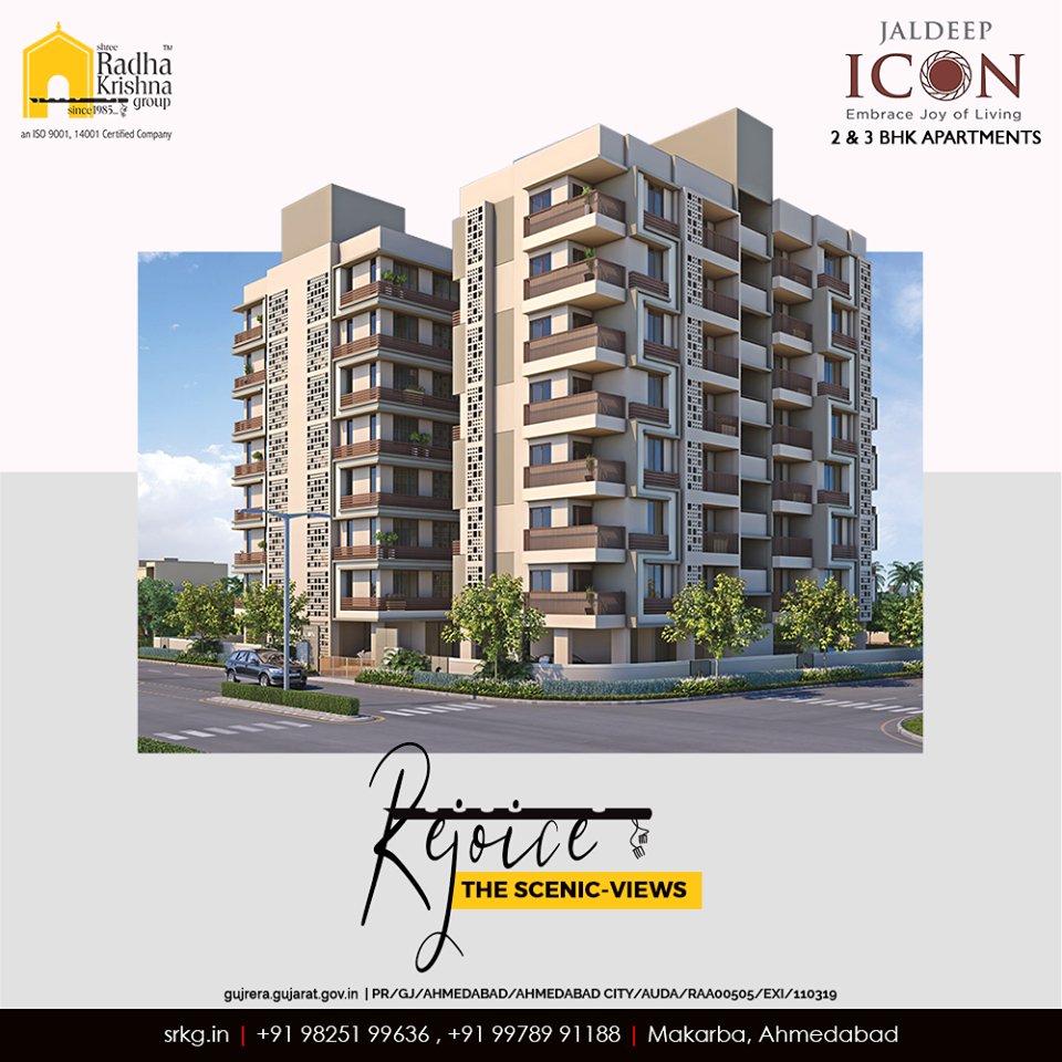 Rejoice the scenic-views and let your eyes feast the soul-soothing environs.

#JaldeepIcon #Icon2 #LuxuryLiving #ShreeRadhaKrishnaGroup #Ahmedabad #RealEstate #SRKG https://t.co/WkWSsLALWr