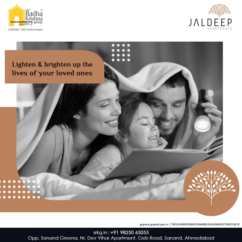 Lighten and brighten up the lives of your loved ones with a lifestyle that incorporates every facet of comfort and convenience.

#JaldeepApartment #AlluringApartments #ExpanseOfElegance #LuxuryLiving #ShreeRadhaKrishnaGroup #Ahmedabad #RealEstate #SRKG https://t.co/3kSYCyVZZ3