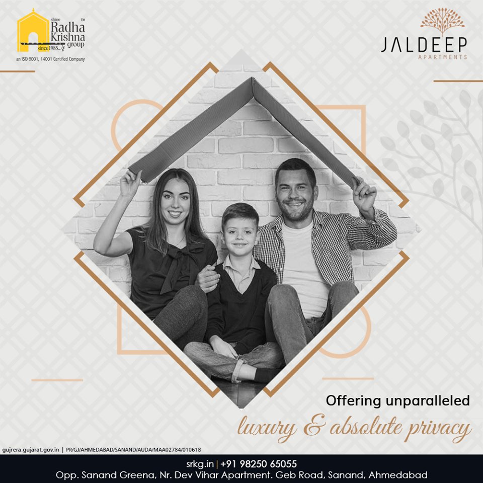 The affordable and yet luxurious residential project; #JaldeepApartment aspires offeringunparalleled luxury and absolute privacy to its residents.

#AlluringApartments #ExpanseOfElegance #LuxuryLiving #ShreeRadhaKrishnaGroup #Ahmedabad #RealEstate #SRKG https://t.co/huCXsqdDfP