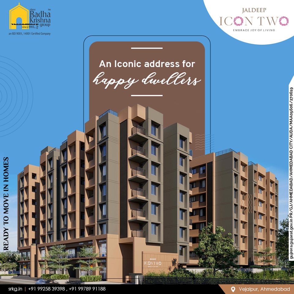 Hey, happy dwellers make no compromise with your lifestyle and add an iconic melody to your life at Jaldeep Icon Two.

#Amenities #LuxuryLiving #ShreeRadhaKrishnaGroup #Ahmedabad #RealEstate #SRKG #IconicApartments #IconicLiving https://t.co/0oL6J8Obz2
