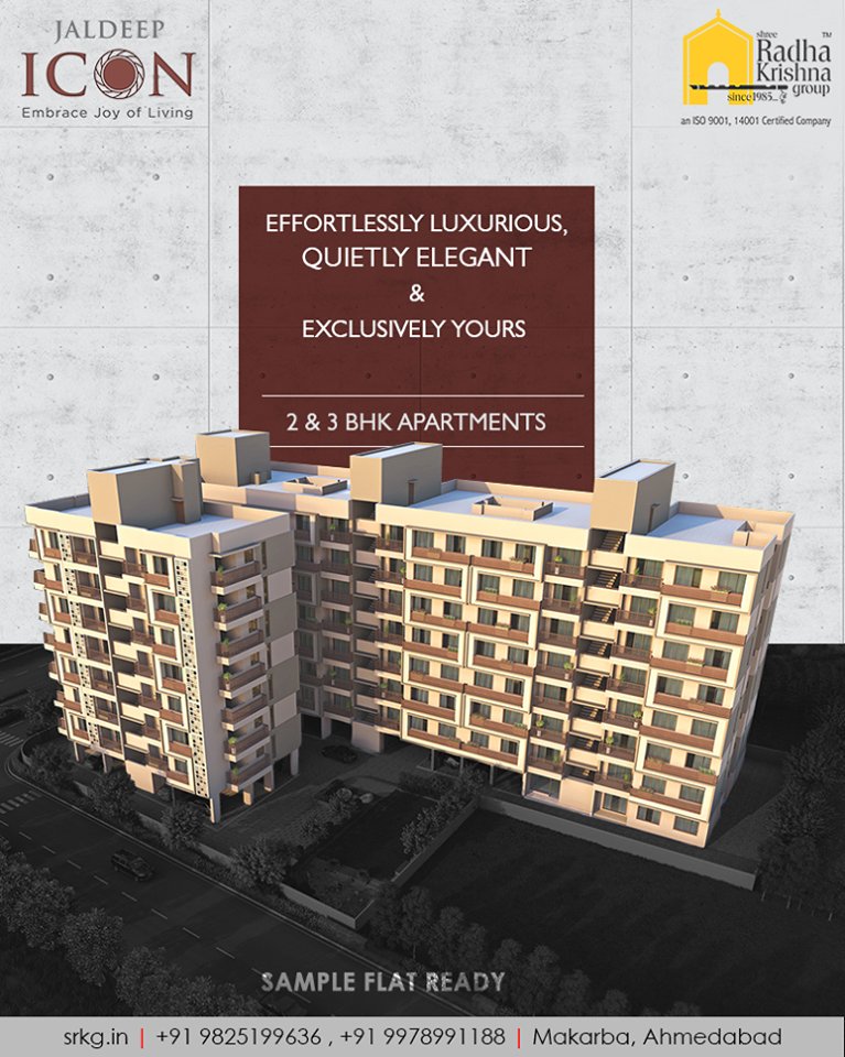 #JaldeepIcon will fulfill all your needs, desires and wishes about your dream home

#SampleFlatReady #2and4BHKApartments #LuxuryLiving #ShreeRadhaKrishnaGroup #Ambli #Ahmedabad https://t.co/Bgv1YWbnBe